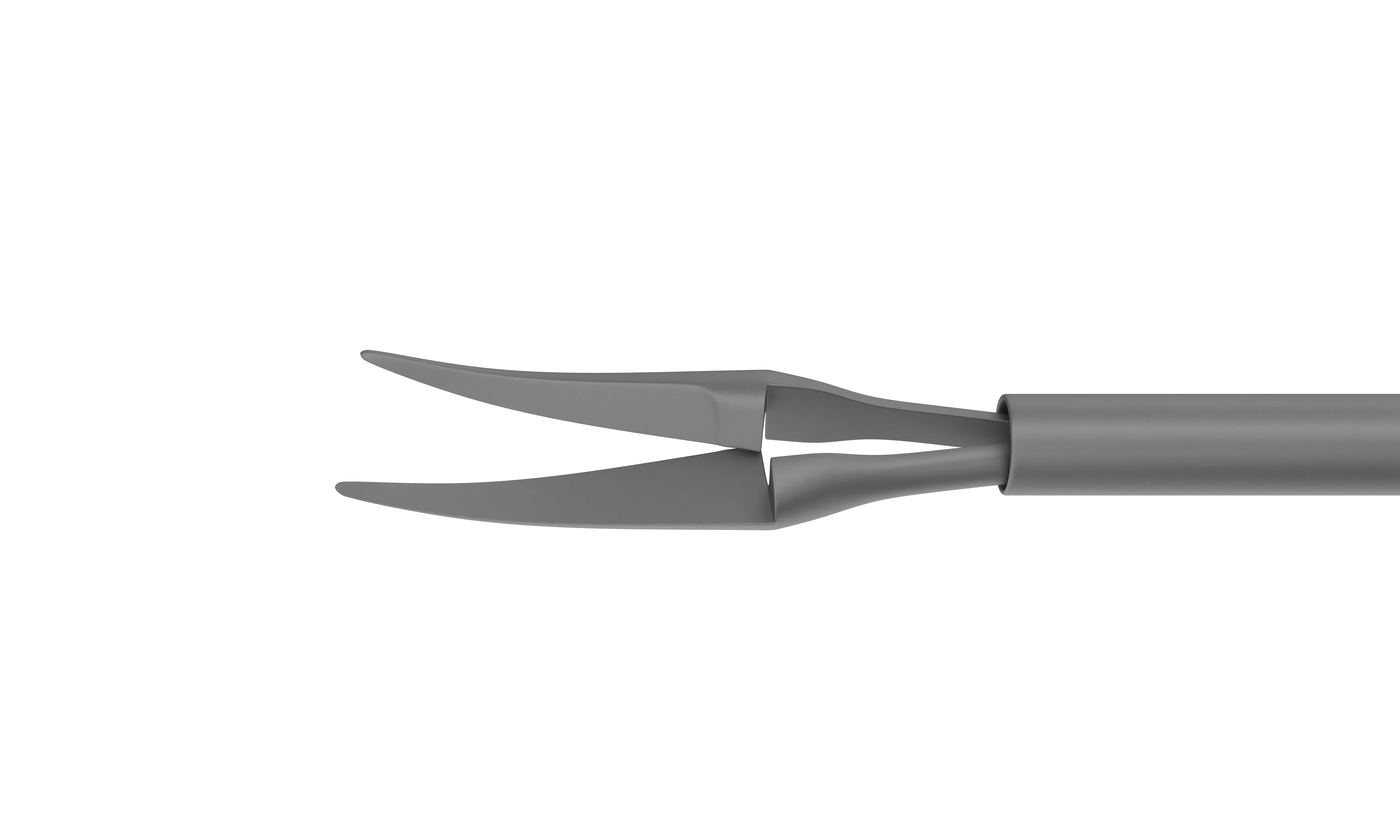 12-209-25H Curved Subretinal Scissors, Attached to a Squeeze Handle, with RUMEX Flushing System, 25 Ga - Image 3